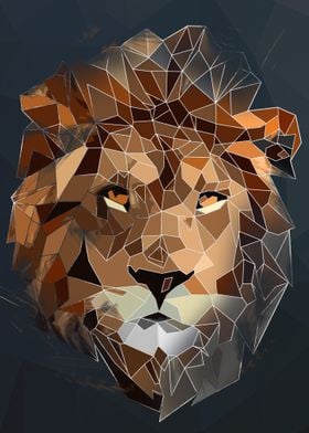 Lion Head Abstract Sketch