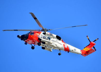 U S coast guard helicopter