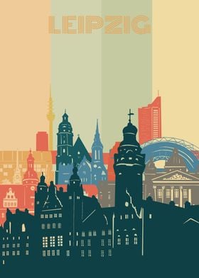 leipzig city retro