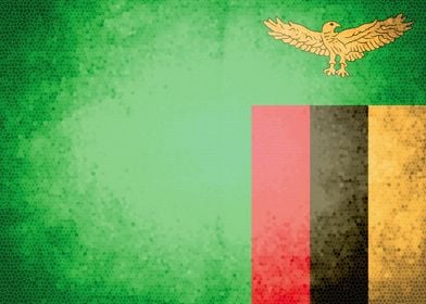 Zambia vintage flag