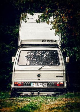 VW Bus T3 Camper with roof