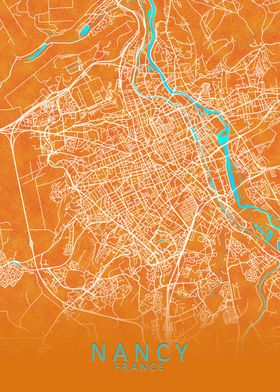 Nancy France City Map 