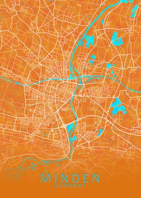 Minden Germany City Map