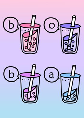 Boba Tea Collage