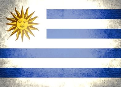 Uruguay vintage flag