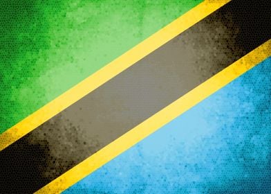 Tanzania vintage flag