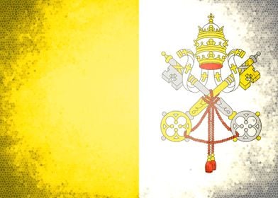 Vatican City vintage flag