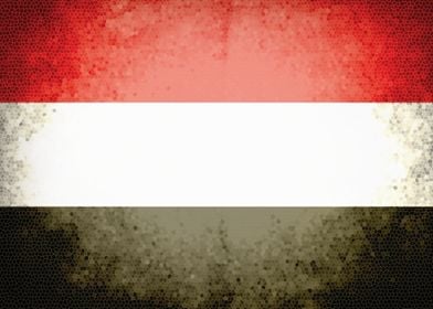 Yemen vintage flag