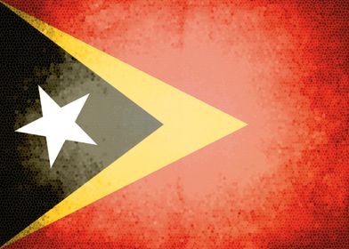 Timor Leste vintage flag