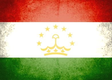 Tajikistan vintage flag