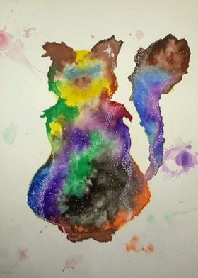 cat galaxy watercolor 2