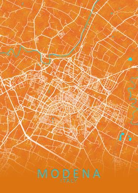 Modena Italy City Map 