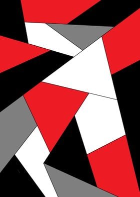 Red and Black Abstract art