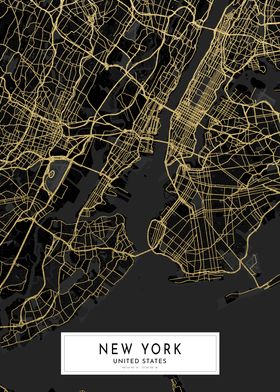 New York Gold Sity Map