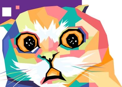  surprised cat pop art