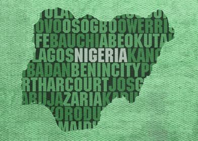 Nigeria Country Word Map