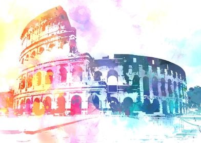 Colosseum Water Color