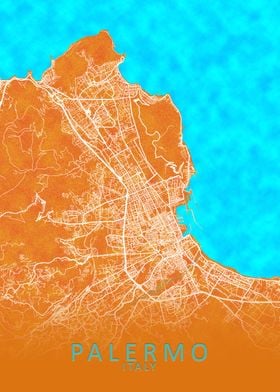 Palermo Italy City Map