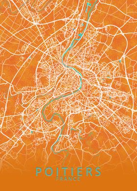 Poitiers France City Map