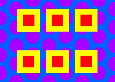 Yellow Squares on Circles