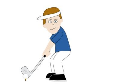 Illustrated golfer