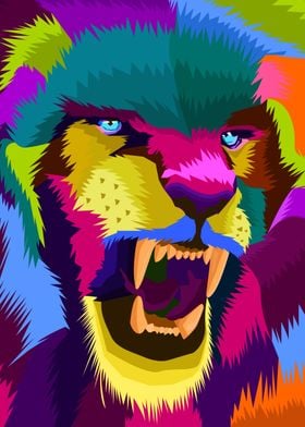 stylized lion 