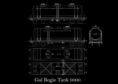 9000 Gal Bogie Tank train