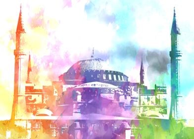 Hagia Sophia Watercolor