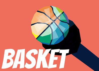 Basketbaal in pop art