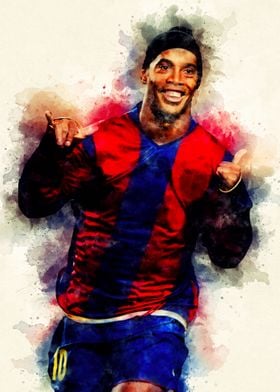 Ronaldinho Watercolor