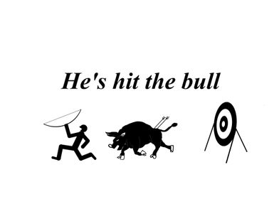 archer hits the bull