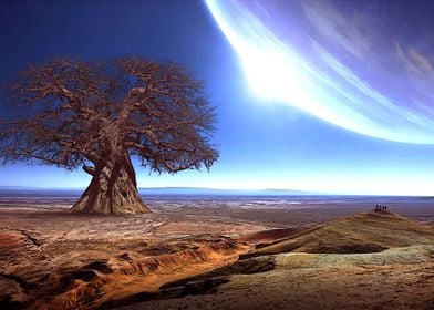 Tree and gas giant planet