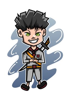 character chibi with sword