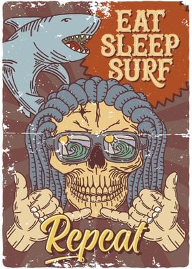 Eat sleep surf repeat