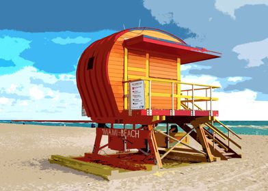 Orange Miami Beach Hut