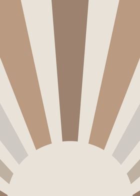 Minimal neutral sunburst