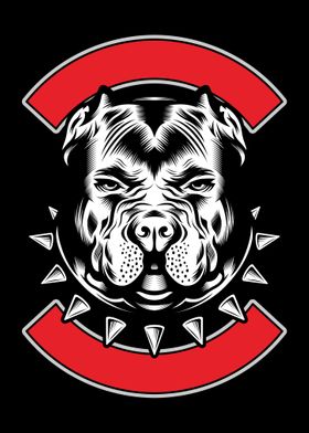 Mean Bulldog Mascot Illust