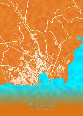 Praia Cape Verde City Map