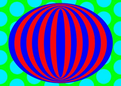 Blue Elipse on Circles