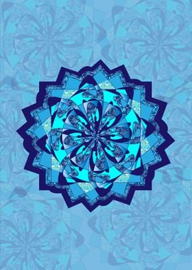 mandala blue