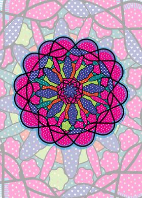 mandala pink