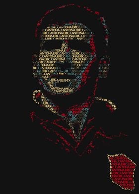 Cantona Text Art Man Utd