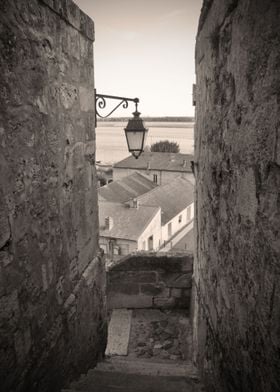 View through the village