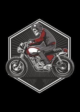 skull riding ld motorcycle