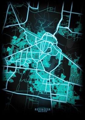 Reynosa Tamaulipas Mexico' Poster by City Map Art Prints | Displate