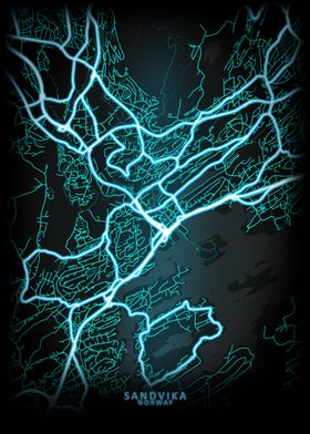 Sandvika Norway City Map