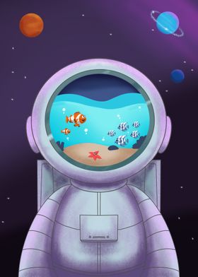 aquarium astronaut helmet