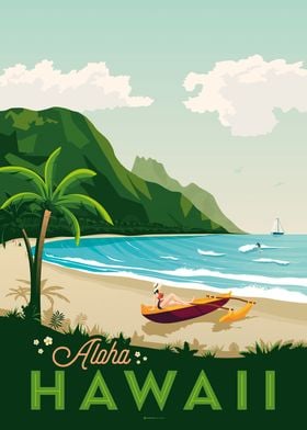 Hawaii Travel Poster
