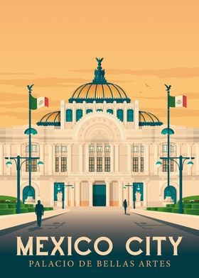 Mexico City Travel Poster