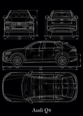 Audi Q8 2018 Blueprint